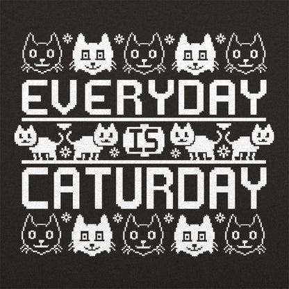 Every Day Is Caturday Ugly Sweater Style Cat Pattern