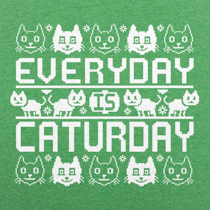 Every Day Is Caturday Ugly Sweater Style Cat Pattern