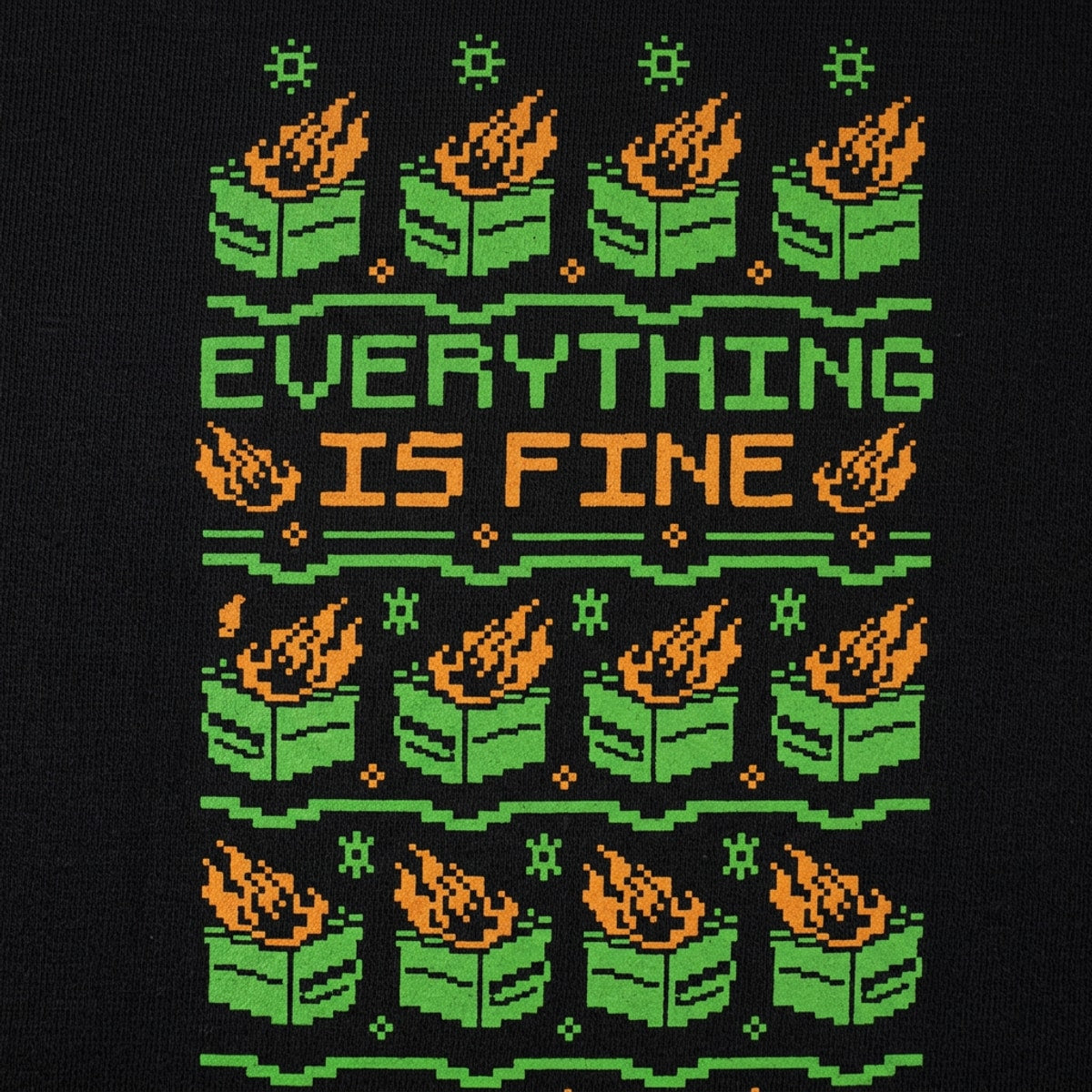 Everything Is Fine Cross Stitch detail