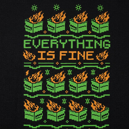 Everything Is Fine Cross Stitch detail