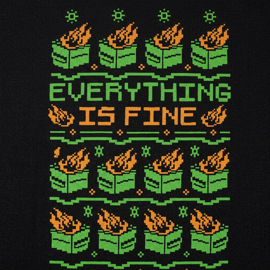 Everything Is Fine Cross Stitch detail