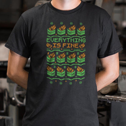Everything Is Fine Cross Stitch - 6DollarShirts
