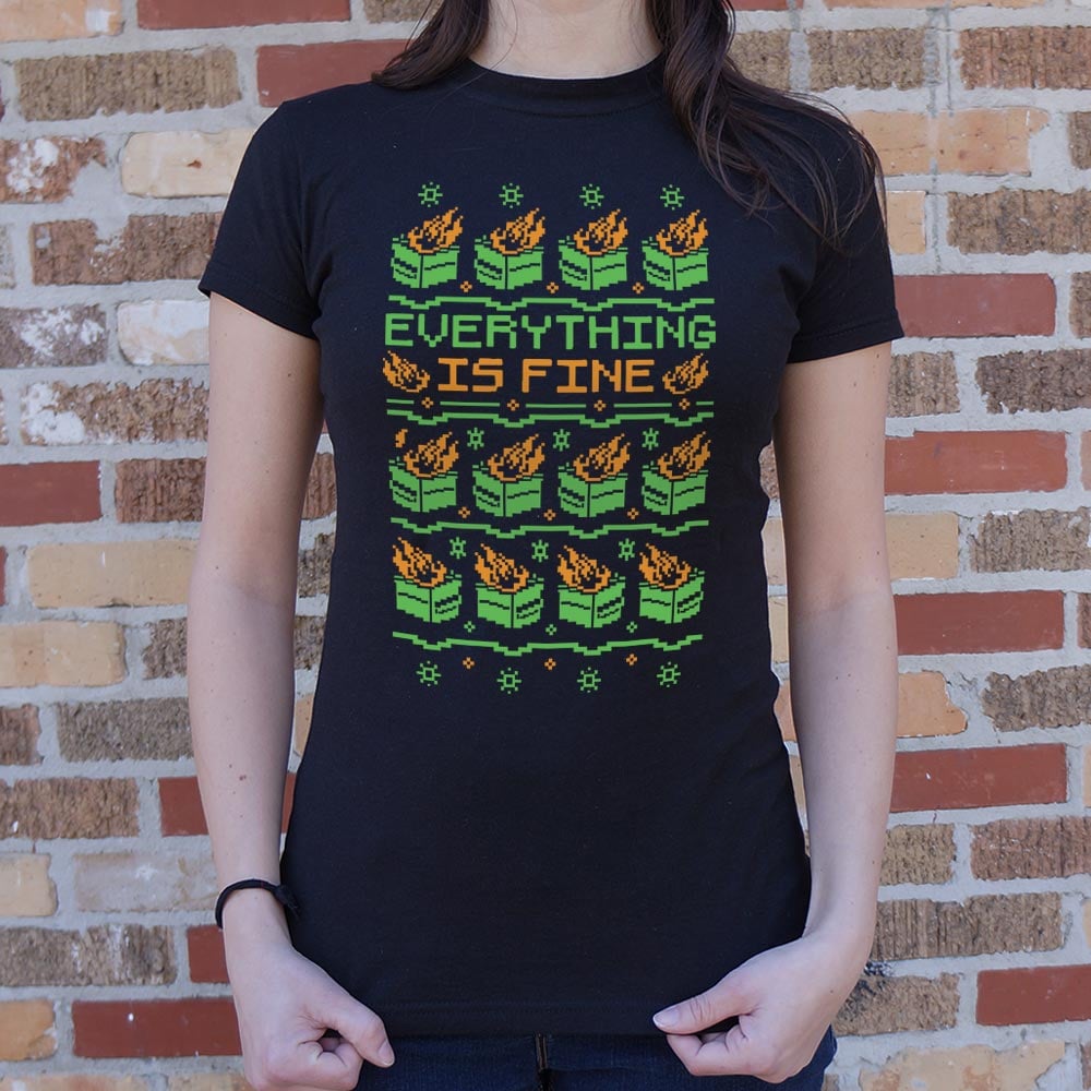 Everything Is Fine Cross Stitch - 6DollarShirts