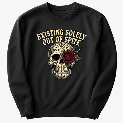 Existing Solely Out of Spite-Sweater-Black