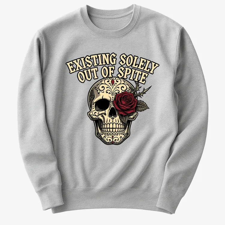 Existing Solely Out of Spite-Sweater-Gray Heather