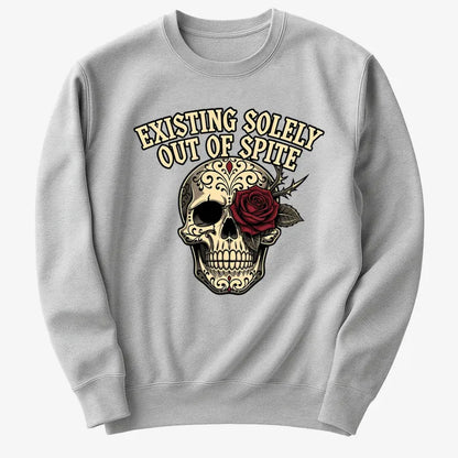 Existing Solely Out of Spite-Sweater-Gray Heather