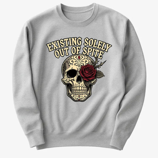 Existing Solely Out of Spite-Sweater-Gray Heather