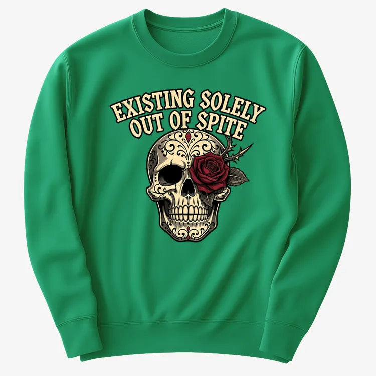 Existing Solely Out of Spite-Sweater-Green