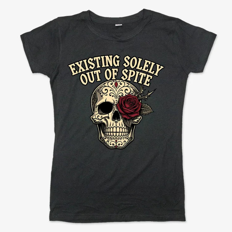 Existing Solely Out of Spite-Women's T-Shirt-Midnight
