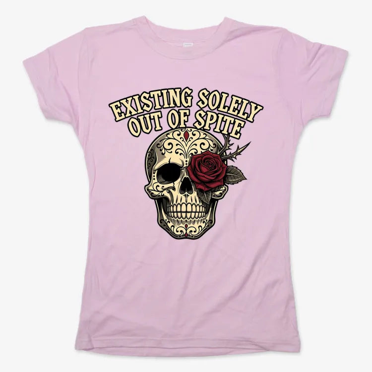 Existing Solely Out of Spite-Women's T-Shirt-Soft Pink
