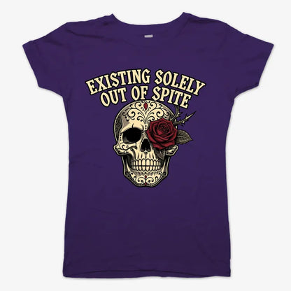 Existing Solely Out of Spite-Women's T-Shirt-Violet