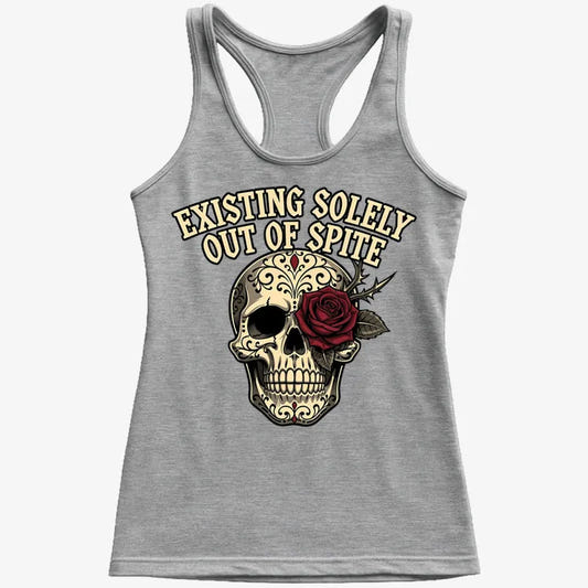 Existing Solely Out of Spite-Women's Tank Top-Gray Granite