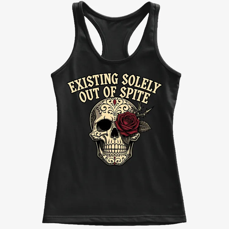 Existing Solely Out of Spite-Women's Tank Top-Midnight