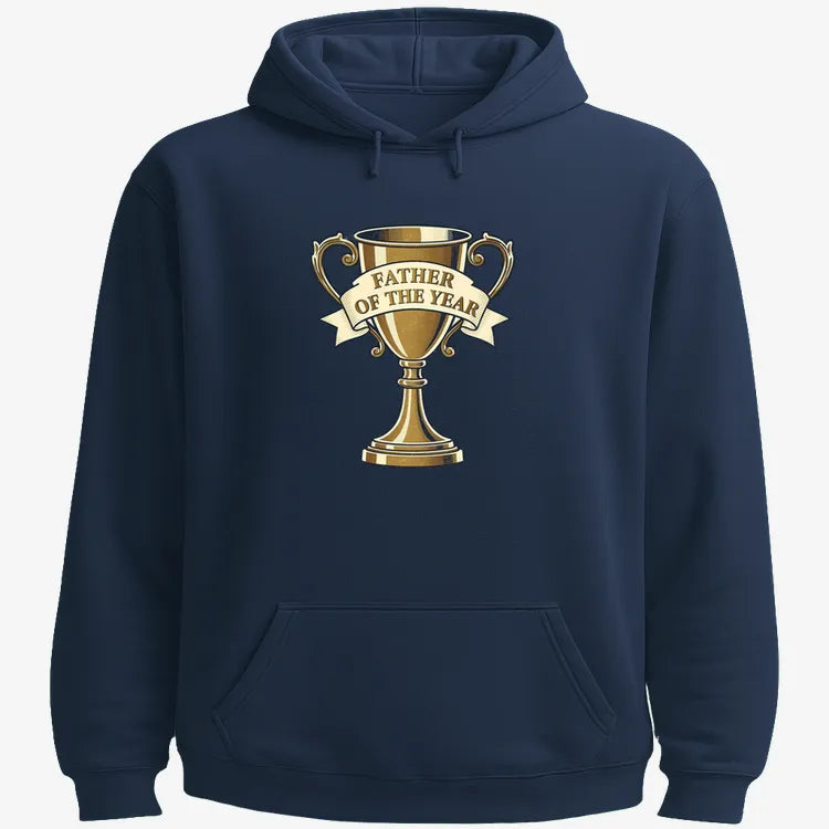 Father of the Year Trophy Design-Hoodie-Navy Blue