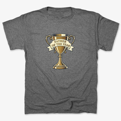 Father of the Year Trophy Design-Men's T-Shirt-Charcoal Heather