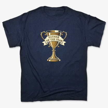 Father of the Year Trophy Design-Men's T-Shirt-Navy Blue