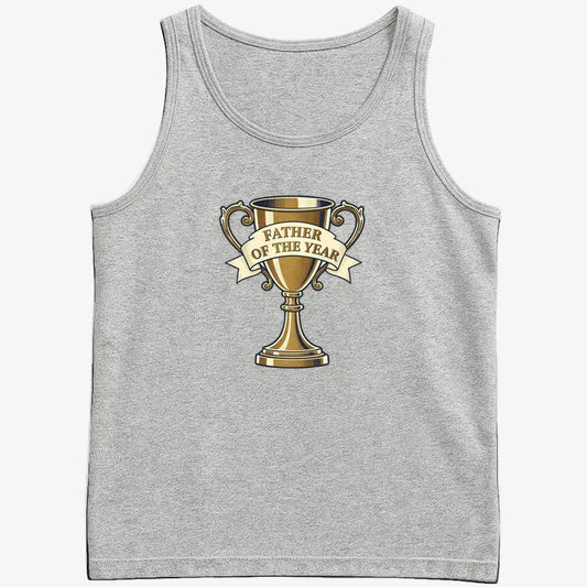 Father of the Year Trophy Design-Men's Tank Top-Gray Heather