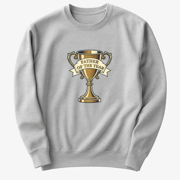 Father of the Year Trophy Design-Sweater-Gray Heather