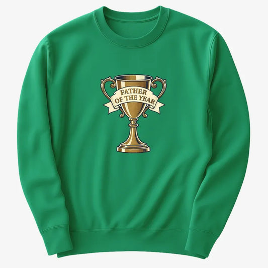 Father of the Year Trophy Design-Sweater-Green