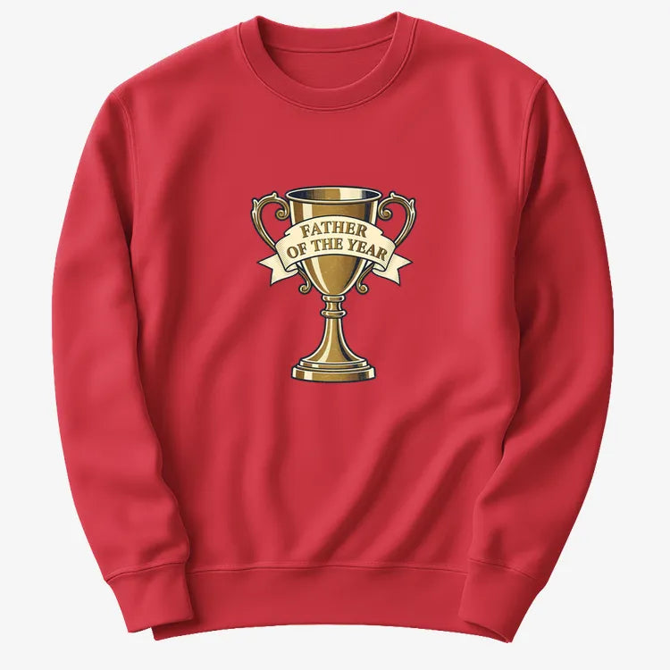 Father of the Year Trophy Design-Sweater-Red
