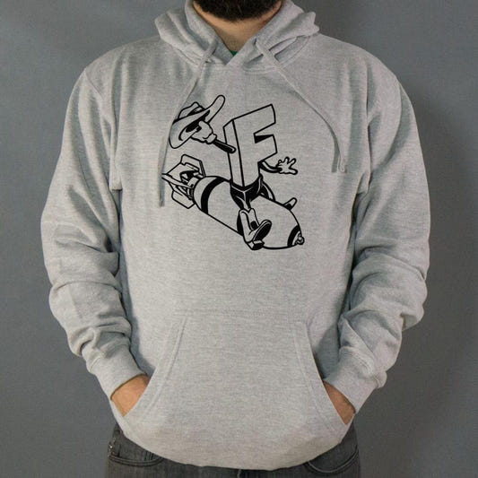 F-Bomb Cowboy graphic Hoodie in Gray Heather