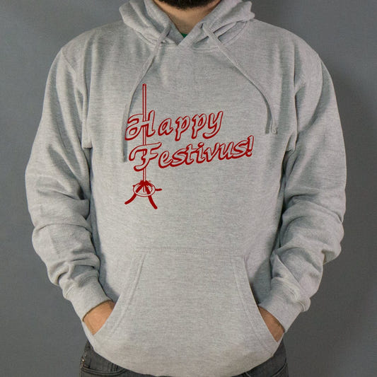 Happy Festivus Aluminum Pole graphic Hoodie in Gray Heather