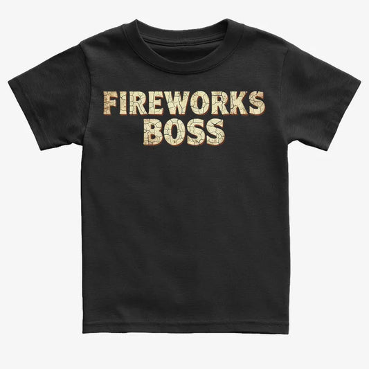 Fireworks Boss-Kids T-Shirt-Black