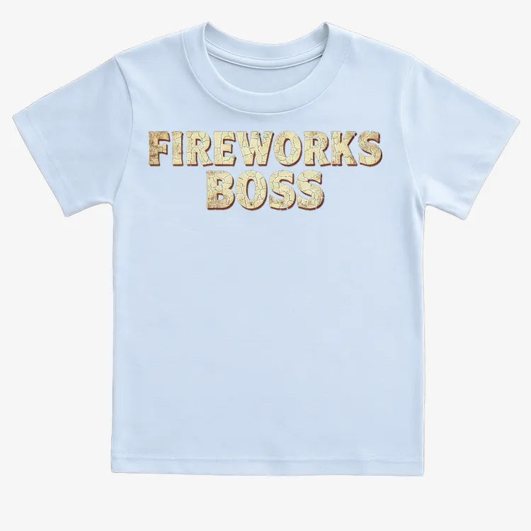 Fireworks Boss-Kids T-Shirt-Blue