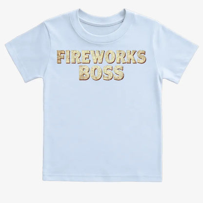 Fireworks Boss-Kids T-Shirt-Blue