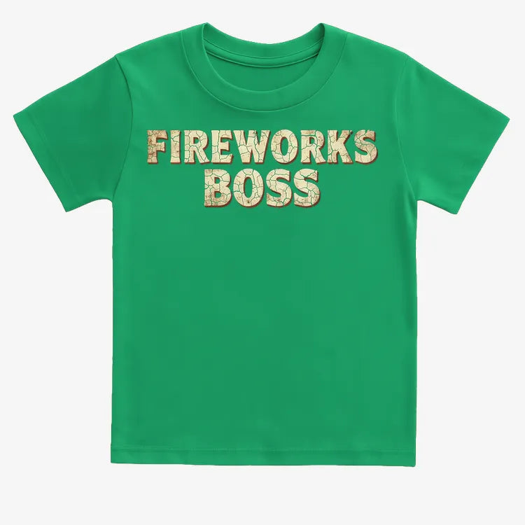 Fireworks Boss-Kids T-Shirt-Green