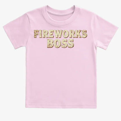 Fireworks Boss-Kids T-Shirt-Pink