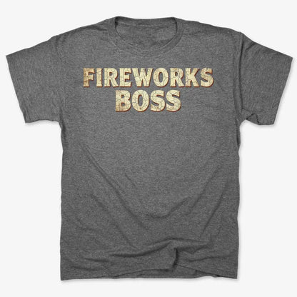 Fireworks Boss-Men's T-Shirt-Charcoal Heather
