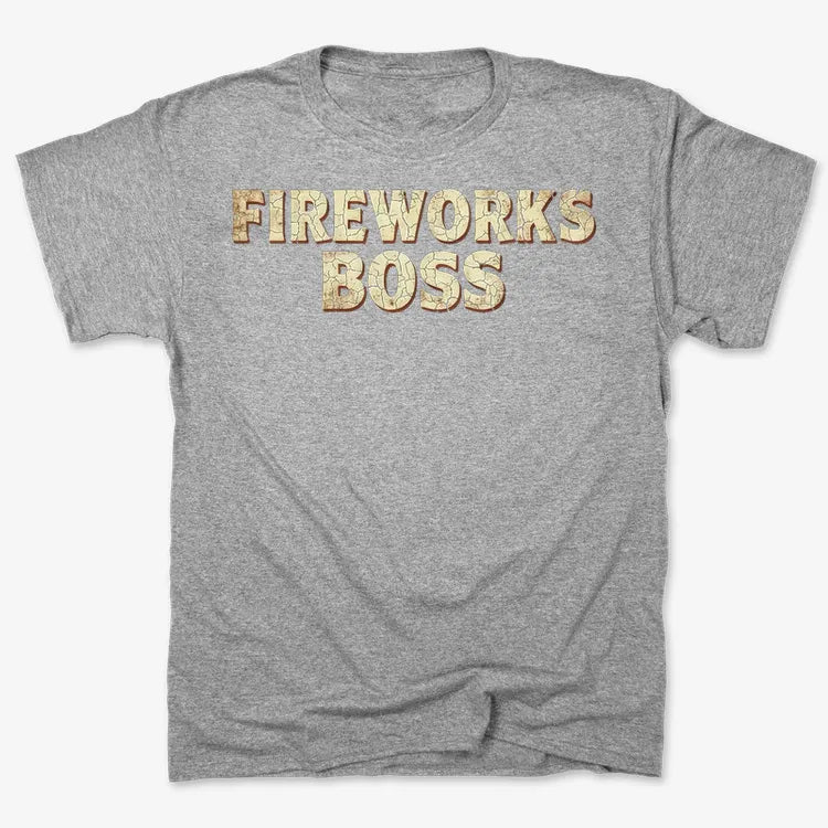 Fireworks Boss-Men's T-Shirt-Gray Heather