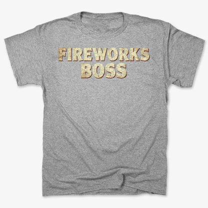 Fireworks Boss-Men's T-Shirt-Gray Heather