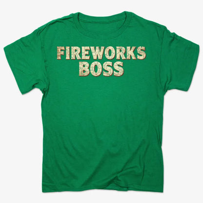 Fireworks Boss-Men's T-Shirt-Kelly Green Heather