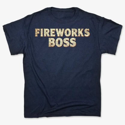 Fireworks Boss-Men's T-Shirt-Navy Blue