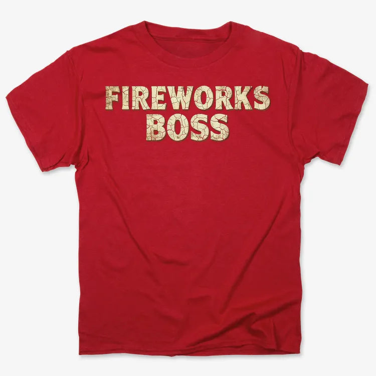 Fireworks Boss-Men's T-Shirt-Red