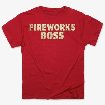 Fireworks Boss-Men's T-Shirt-Red