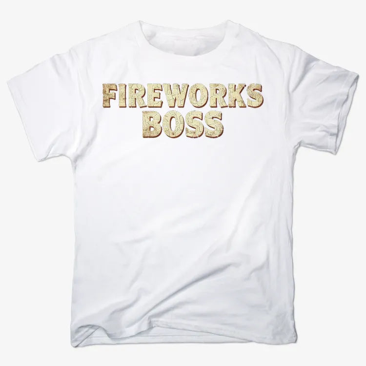 Fireworks Boss-Men's T-Shirt-White