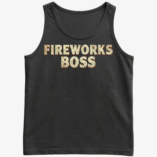 Fireworks Boss-Men's Tank Top-Black