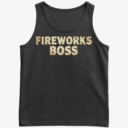 Fireworks Boss-Men's Tank Top-Black