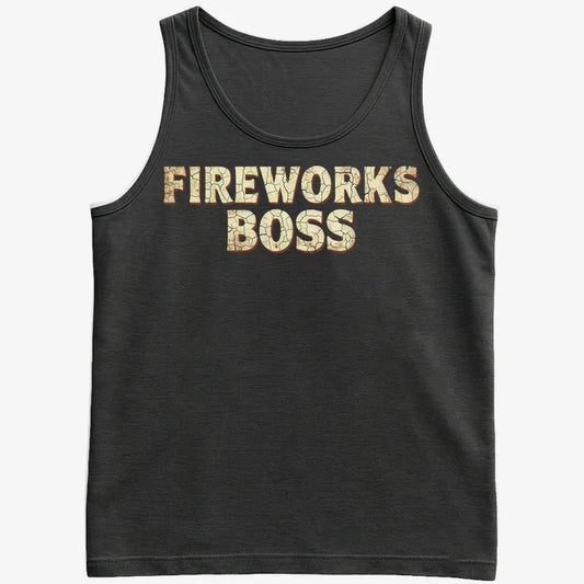 Fireworks Boss-Men's Tank Top-Black