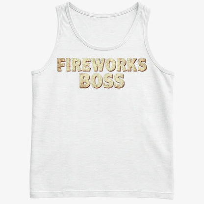 Fireworks Boss-Men's Tank Top-White