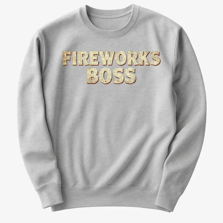 Fireworks Boss-Sweater-Gray Heather