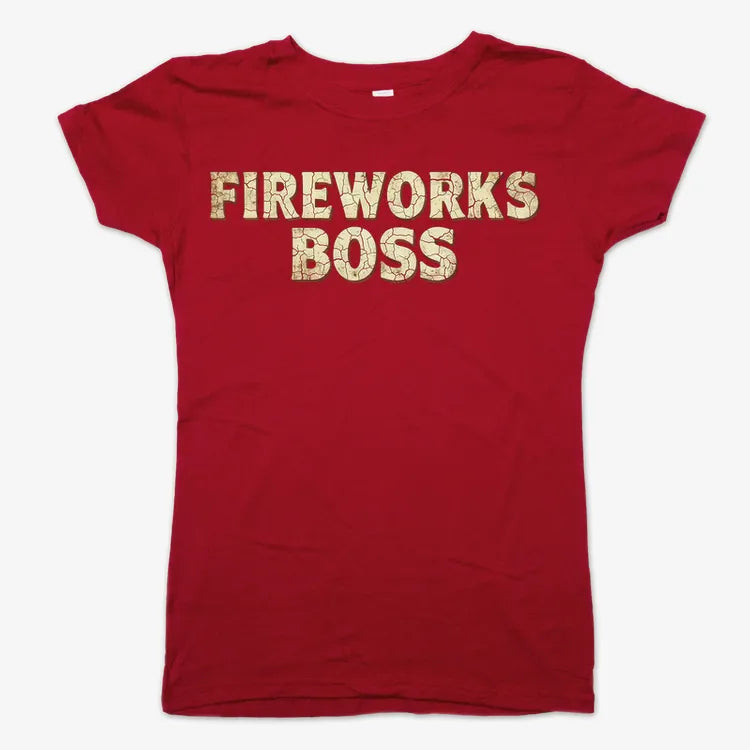 Fireworks Boss-Women's T-Shirt-Deep Red