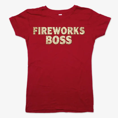 Fireworks Boss-Women's T-Shirt-Deep Red
