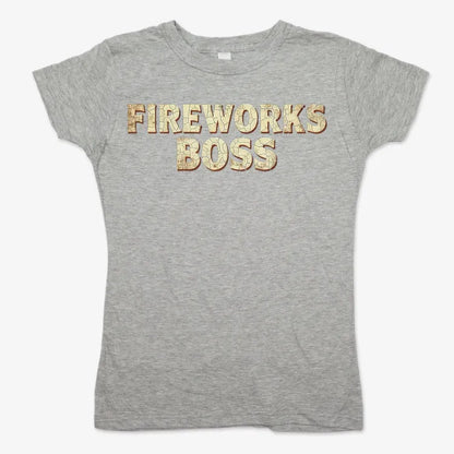 Fireworks Boss-Women's T-Shirt-Gray Granite
