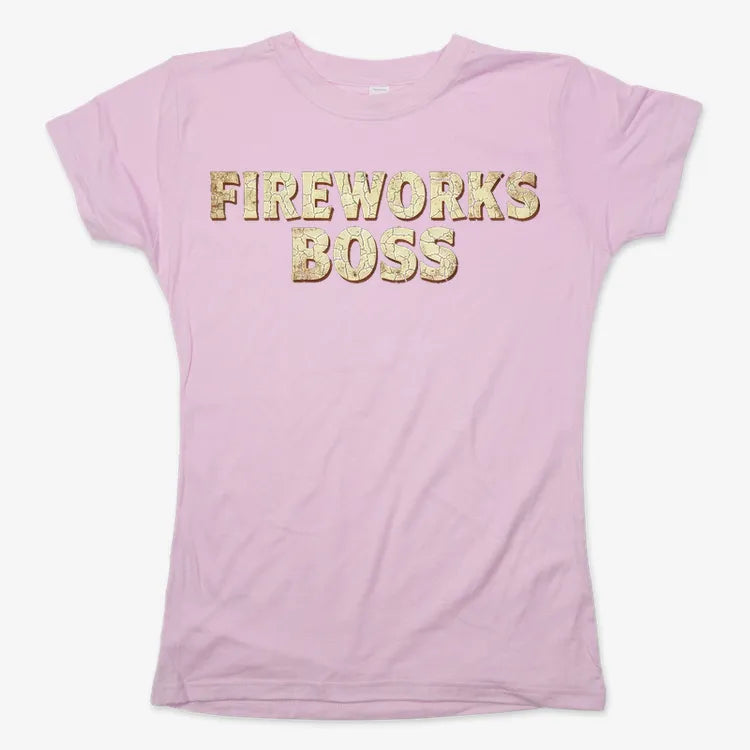 Fireworks Boss-Women's T-Shirt-Soft Pink