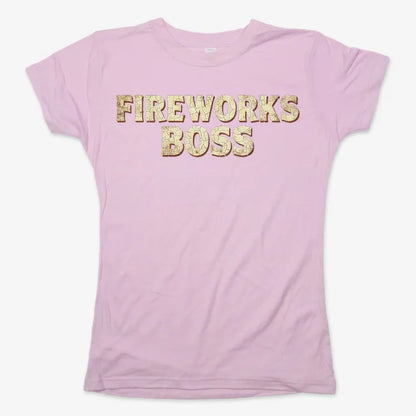 Fireworks Boss-Women's T-Shirt-Soft Pink