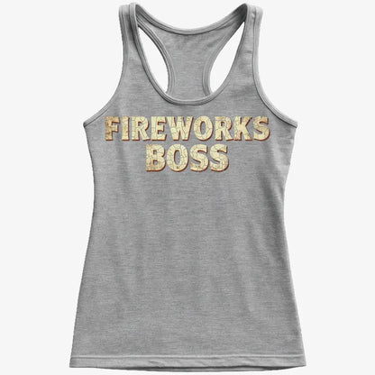 Fireworks Boss-Women's Tank Top-Gray Granite